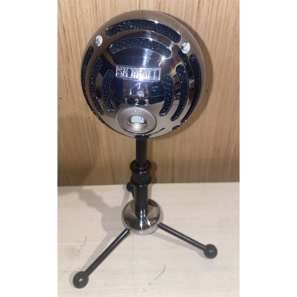 WORKING Blue Yeti Snowball Condenser Microphone Chrome - No Cable